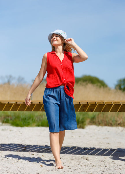 Black Colour BCPueblo Tencel Shorts - Denim Blue