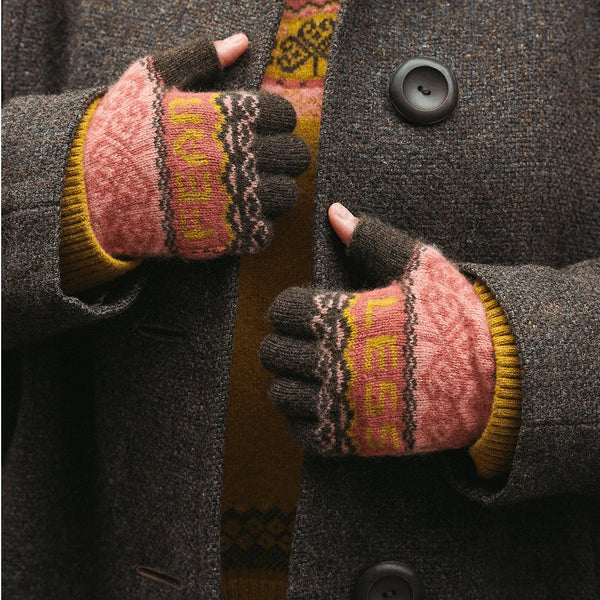 Black & Beech Fearless Fingerless Glove in Kelp