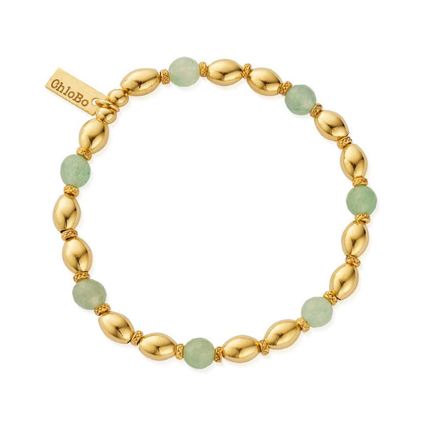 ChloBo Good Fortune Aventurine Bracelet - Gold