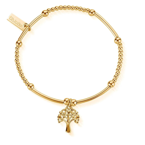 ChloBo Cute Mini Heart Tree Of Life Bracelet - Gold