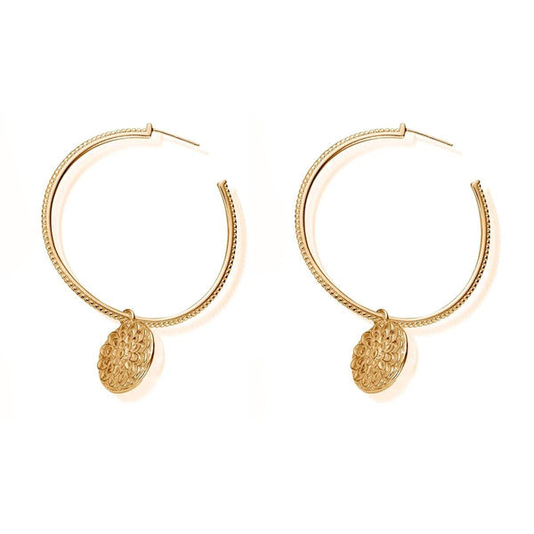 ChloBo Moonflower Hoop Earrings - Gold