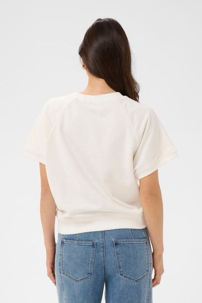 Saint Tropez PauletteSZ Short Sleeve Sweatshirt - Ice White
