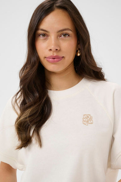 Saint Tropez PauletteSZ Short Sleeve Sweatshirt - Ice White