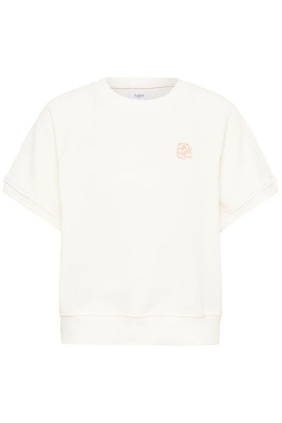 Saint Tropez PauletteSZ Short Sleeve Sweatshirt - Ice White