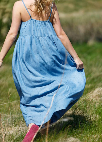 Black Colour BCLyra Denim Blue Maxi Dress