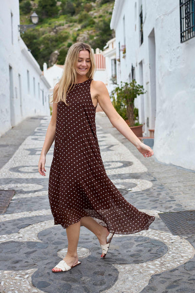 Black Colour BCVivian Polka Dot Dress - Espresso