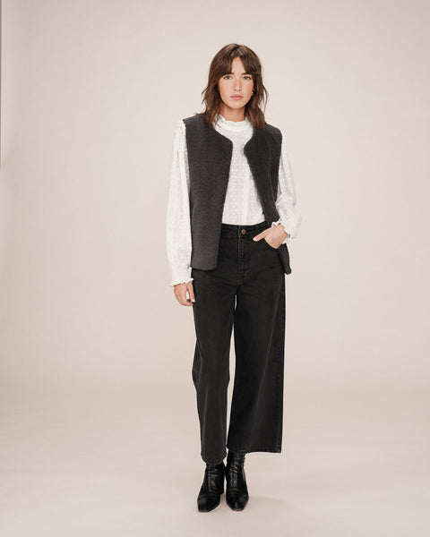 Grace & Mila Sinatra Sleeveless Jacket - Anthracite