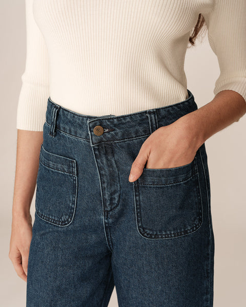 Grace & Mila Joe 7/8 Jeans - Medium Blue Denim