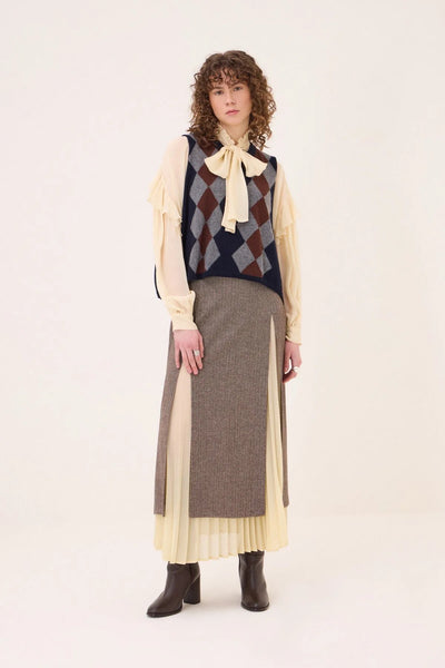 Ottod'Ame Knitted Oversized Tank Top - Navy
