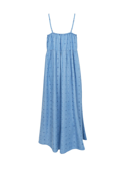 Black Colour BCLyra Denim Blue Maxi Dress