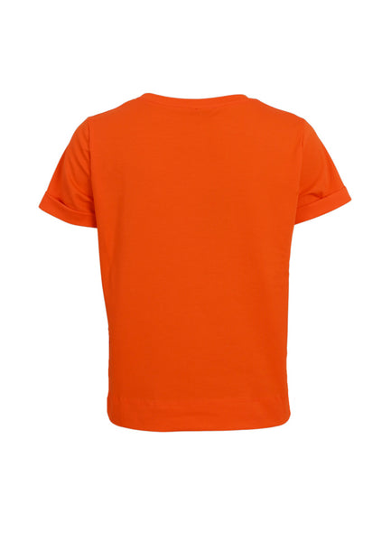 Black Colour BCMay Short Sleeve T-Shirt - Orange