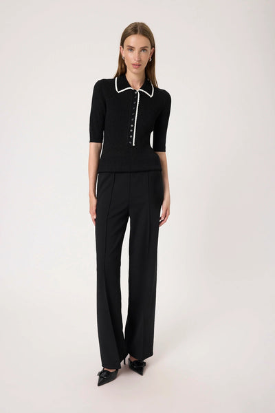 Soaked In Luxury SLLaisa Polo Knit - Black