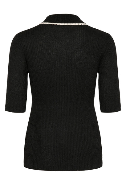 Soaked In Luxury SLLaisa Polo Knit - Black