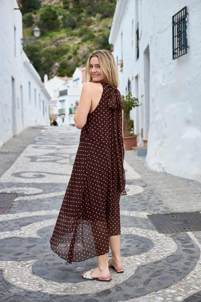 Black Colour BCVivian Polka Dot Dress - Espresso