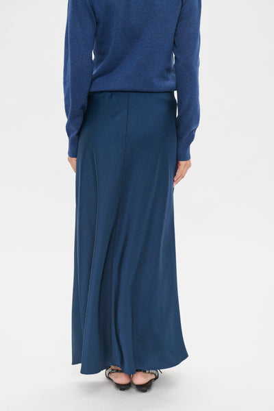 Saint Tropez LodisaSZ Satin Maxi Skirt - Navy