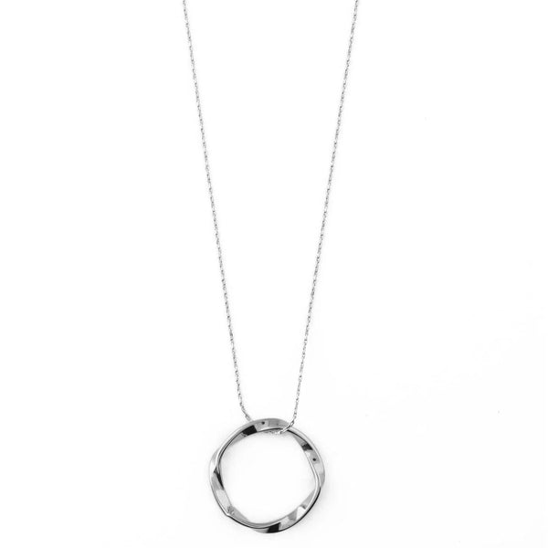 Orelia Jewellery Open Circle Mid Length Necklace - Silver