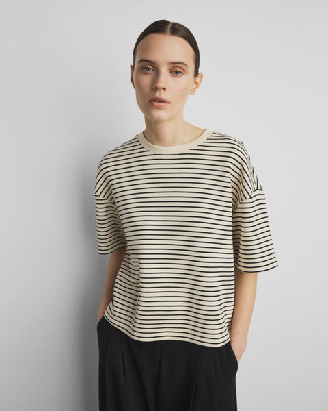 MSCH Copenhagen MSCHNilda Ima Q SS Sweatshirt - Oatmeal/Black