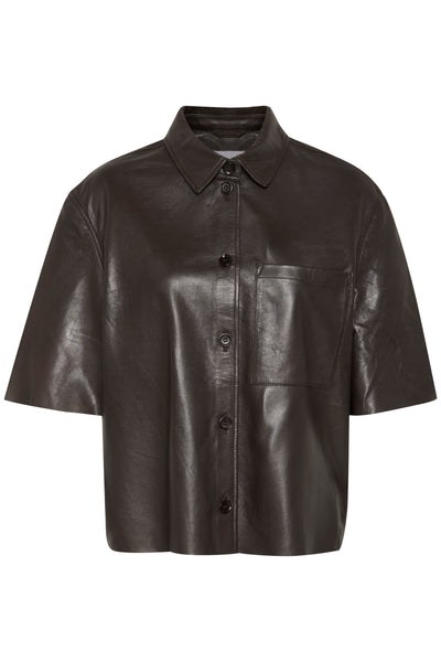 Saint Tropez Havivasz Leather Shirt - Mulch
