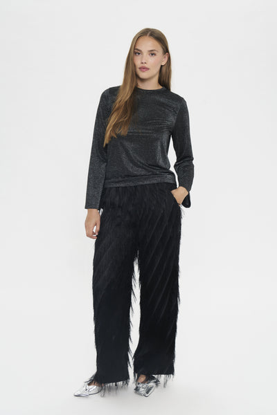 Saint Ropez NancySZ Fringe Trousers - Black