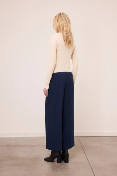 Ottod'Ame Wide Cropped Trousers - Navy