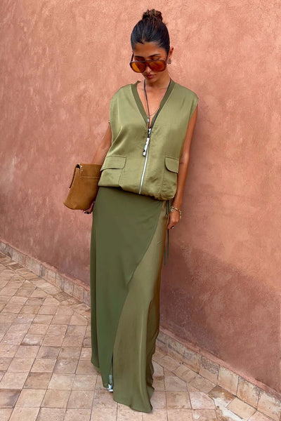 Never Fully Dressed Wrap Jojo Midi Skirt - Oilve