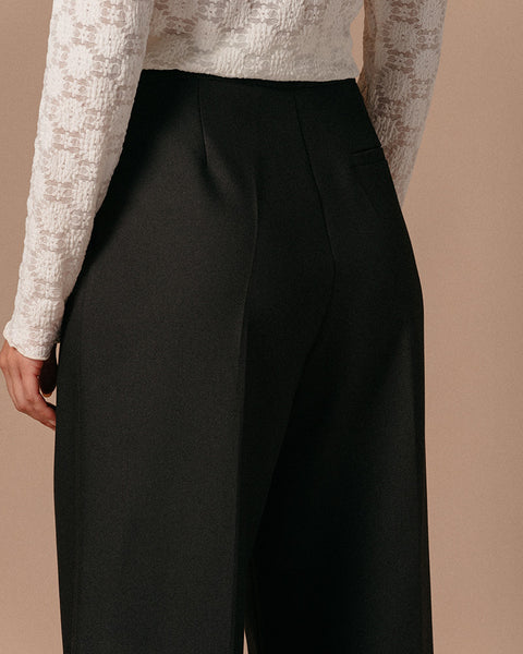 Grace & Mila Latin Wide Leg High Waisted Trouser - Black