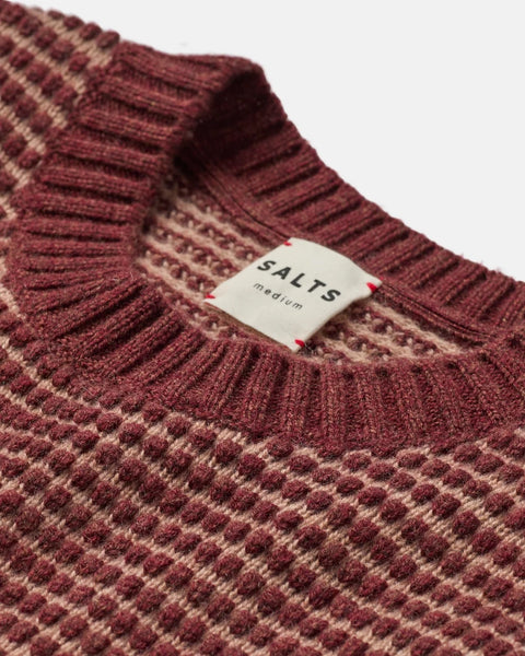 Salts Cashmere Textured Stitch Tank Top - Spice / Oatmeal