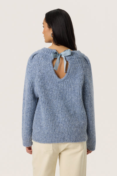 Soaked In Luxury SLPleoni Pullover - Bijou Blue Melange