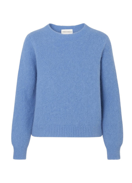 AMERICAN DREAMS Liana Round Neck Pullover - Sky Blue