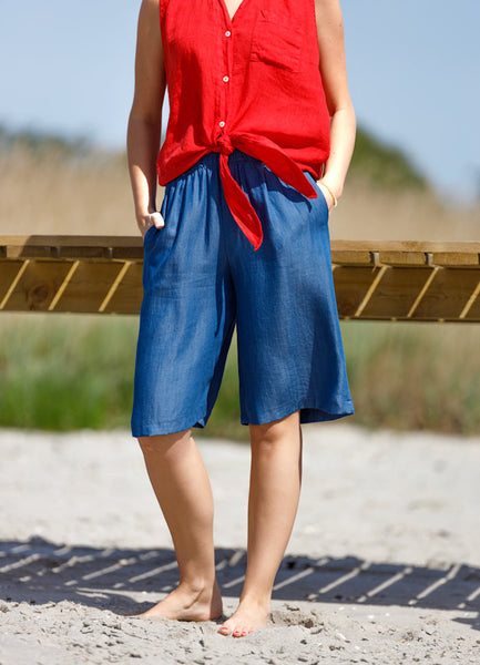 Black Colour BCPueblo Tencel Shorts - Denim Blue