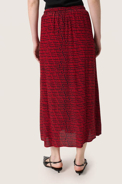 Soaked In Luxury Alize Salsa Square Print Skirt - Red