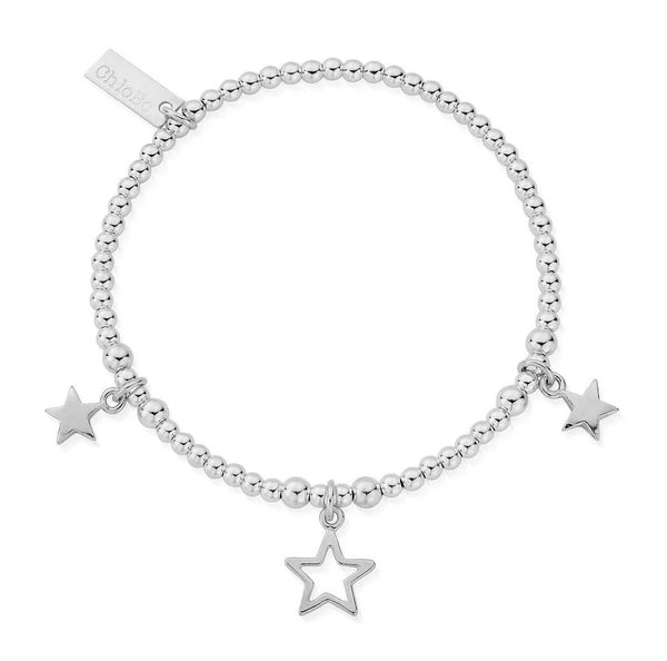 ChloBo Triple Star Bracelet - Silver