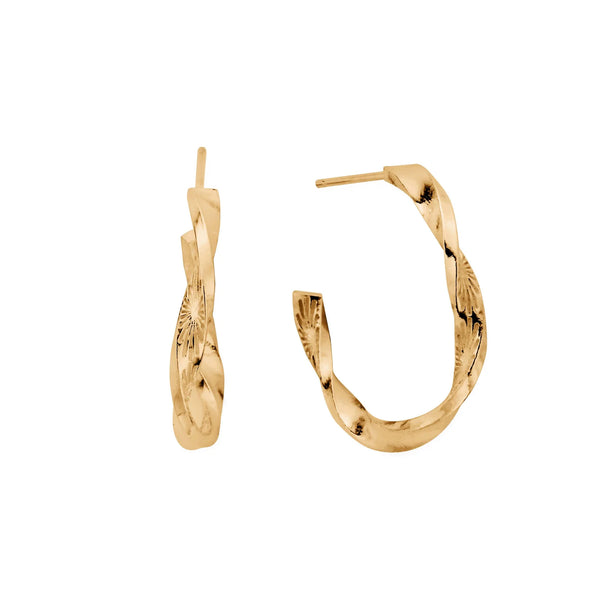 ChloBo Sun Twisted Hoops - Gold