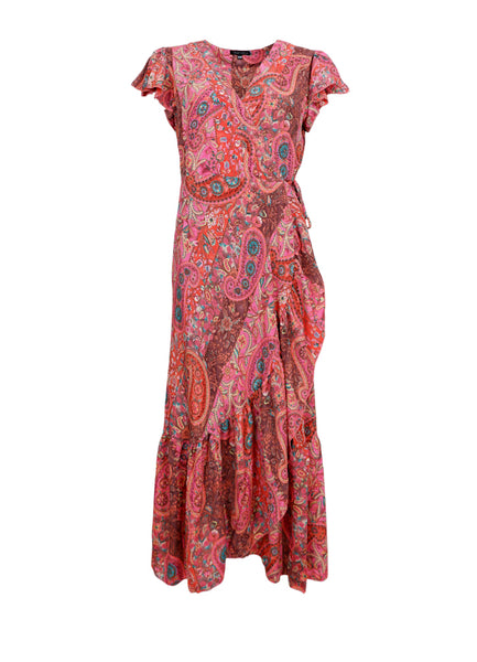 Black Colour BCLuna Flared Wrap Dress - Scarlett Berry