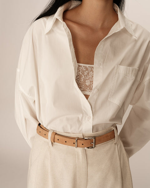 Grace & Mila Oversized Shirt - Ecru