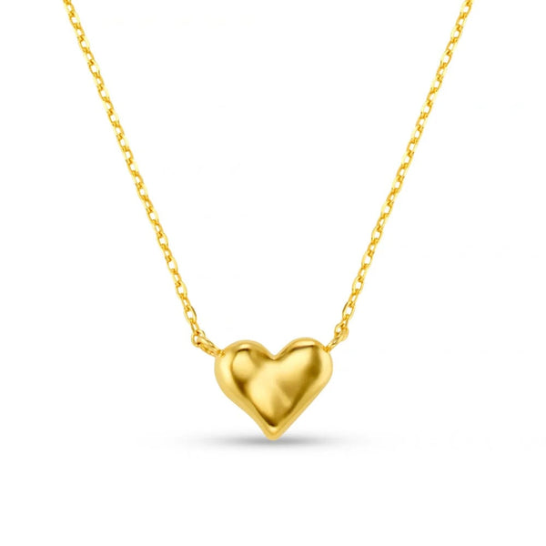 Orelia Molten Heart Stationed Necklace - Gold