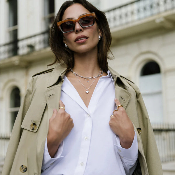 Orelia Jewellery LUXE Flat Curb T-Bar Necklace - Silver