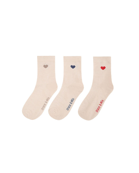Grace & Mila Pillow Box of Socks - Lurex Heart