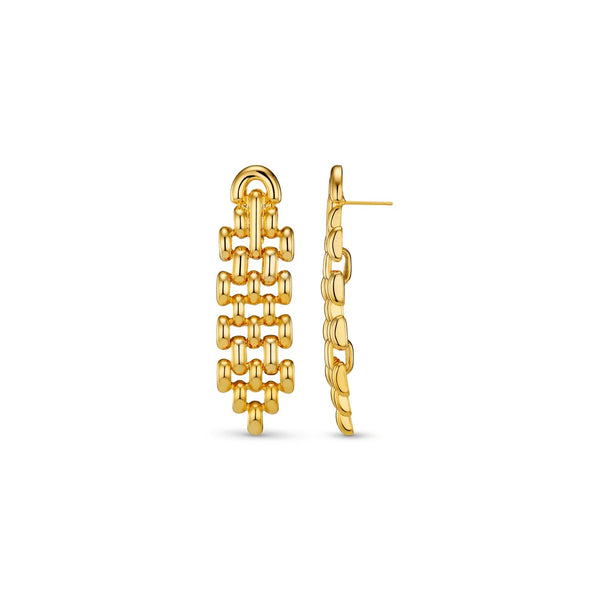 Orelia Jewellery Statement Chain Link Drop Earrings - Gold