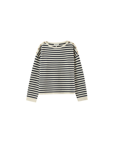 Grace & Mila Pachamama Stripe Sweater - Ecru