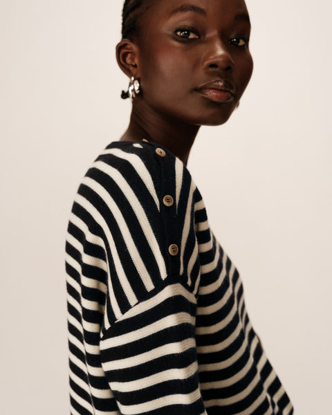 Grace & Mila Pachamama Stripe Sweater - Marine