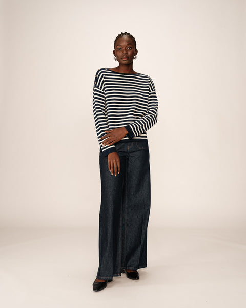 Grace & Mila Pachamama Stripe Sweater - Marine