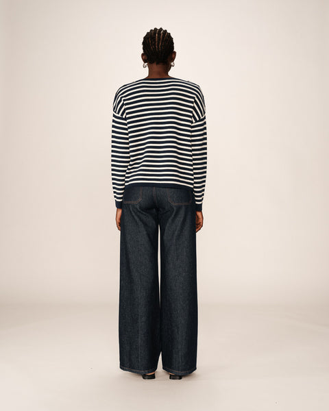 Grace & Mila Pachamama Stripe Sweater - Marine
