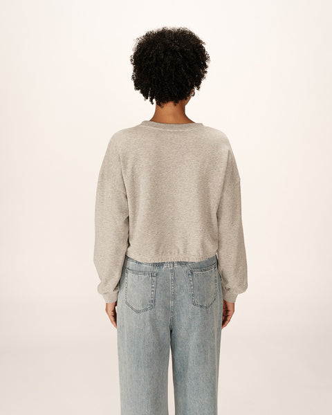 Grace & Mila Podium Cropped Sweatshirt - Grey