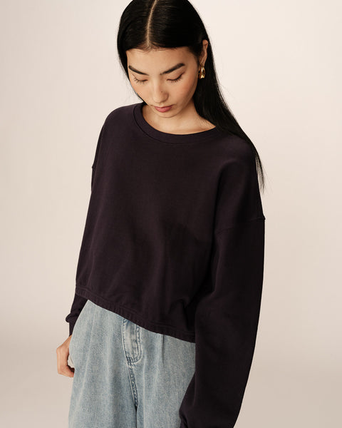 Grace & Mila Podium Cropped Sweatshirt - Marine