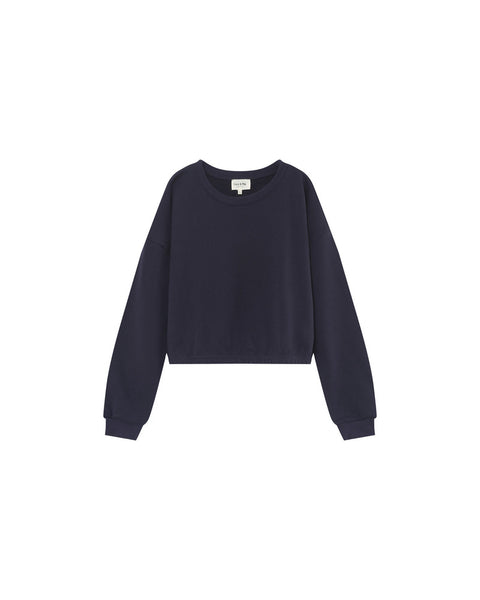Grace & Mila Podium Cropped Sweatshirt - Marine