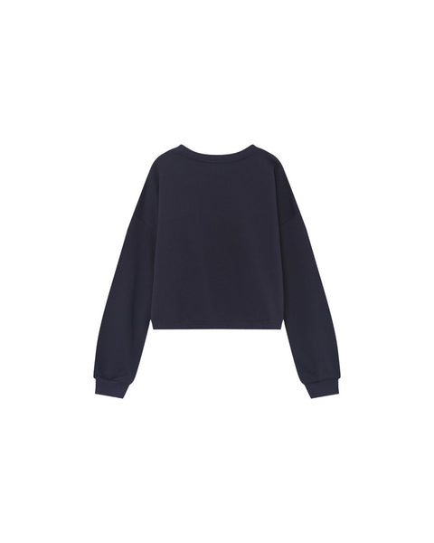Grace & Mila Podium Cropped Sweatshirt - Marine