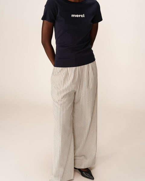 Grace & Mila 'merci' T-Shirt - Marine