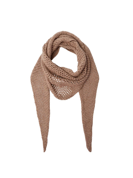 Black Colour BCGale Knitted Cotton Scarf - Taupe