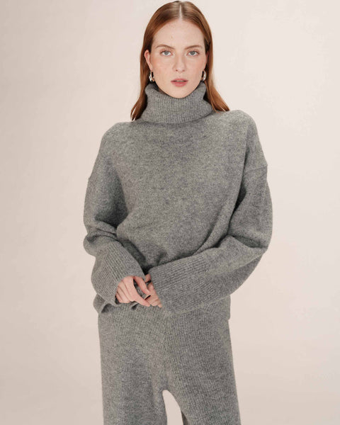 Grace & Mila Taxi Knitted Pullover - Grey